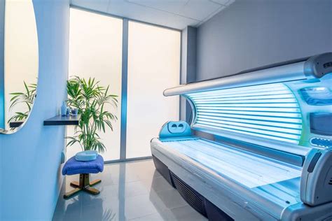 inside of a tanning bed.